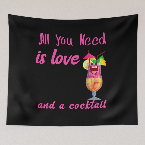 Item preview, All You Need is Love and a Cocktail 1 Design T-Shirt designed and sold by Paula Helit.