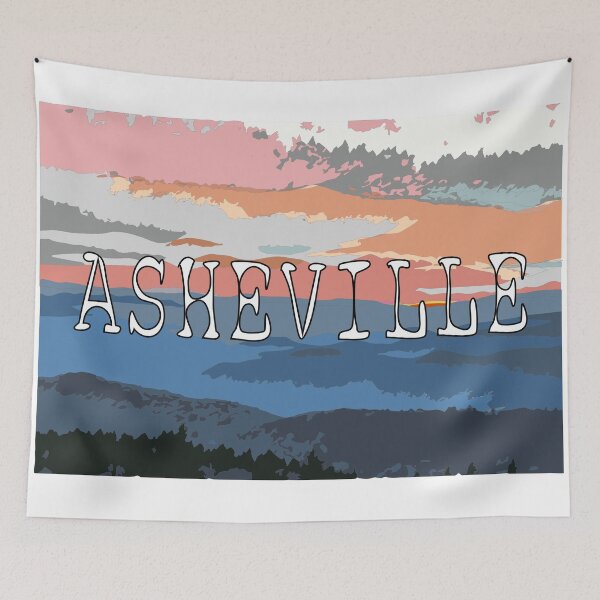 Item preview, ASHEVILLE / Blue Ridge Mountains at Sunset designed and sold by cocotoe.