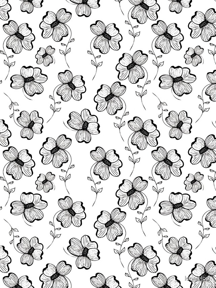 Monochrome Pretty Pansy by lonnielou
