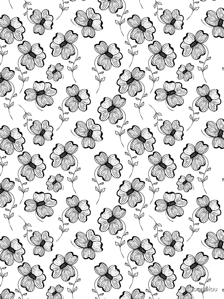 Monochrome Pretty Pansy by lonnielou