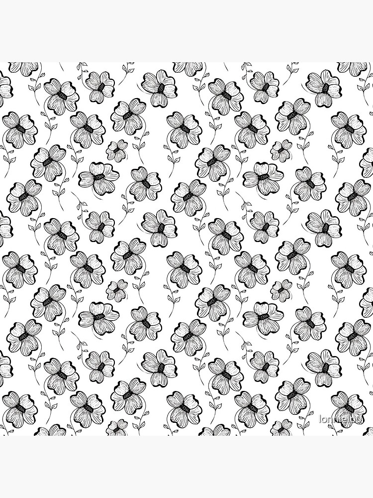 Monochrome Pretty Pansy by lonnielou