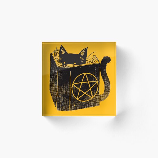 witchcraft cat Acrylic Block