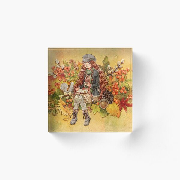 Automne douillet Bloc acrylique
