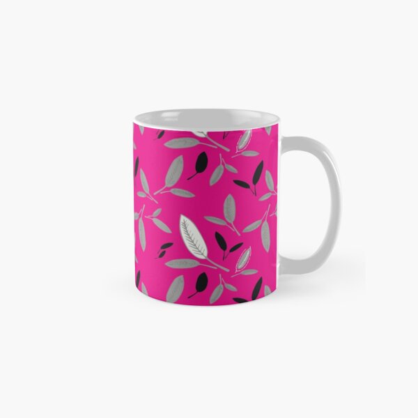 Fushcia Shades of Leaf Classic Mug