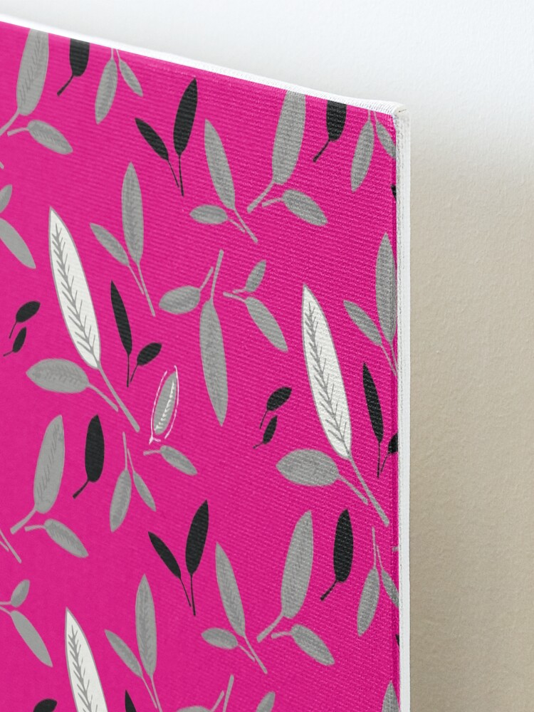 Alternate view of Fushcia Shades of Leaf Mounted Print