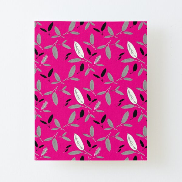 Fushcia Shades of Leaf Canvas Mounted Print