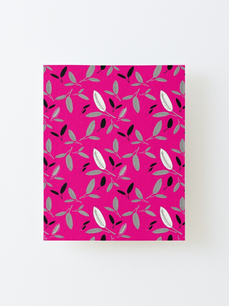 Alternate view of Fushcia Shades of Leaf Mounted Print