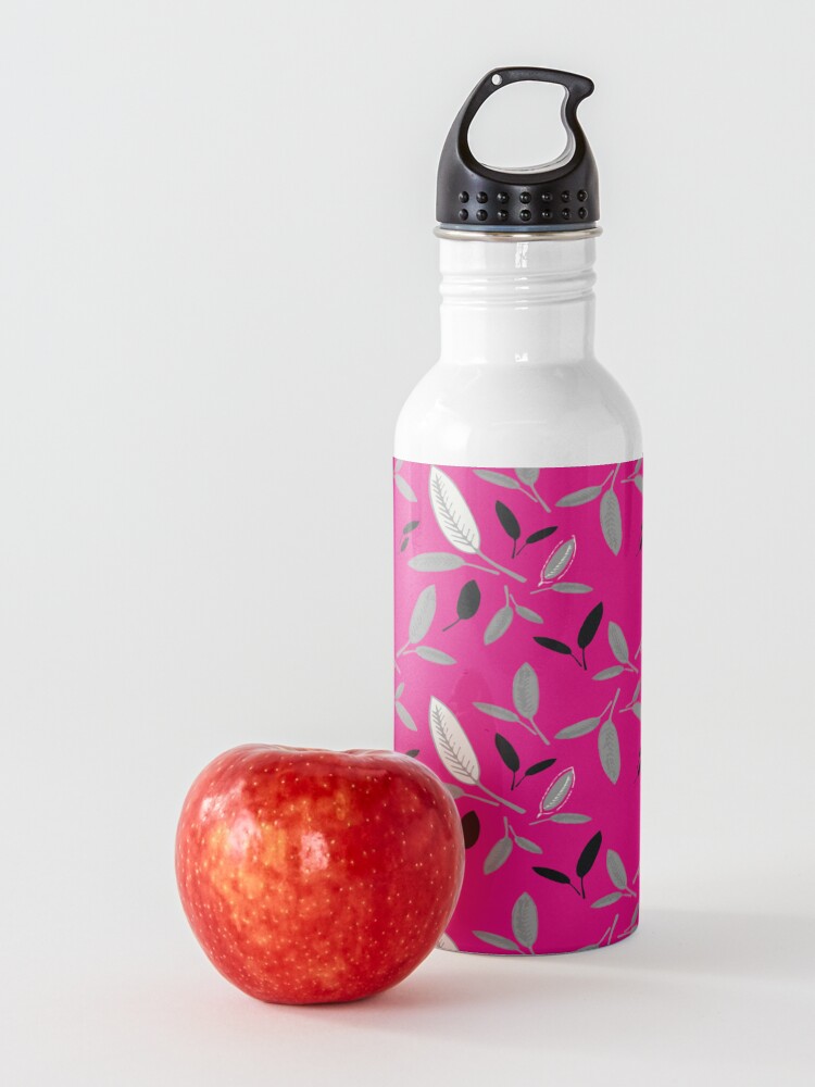 Alternate view of Fushcia Shades of Leaf Water Bottle
