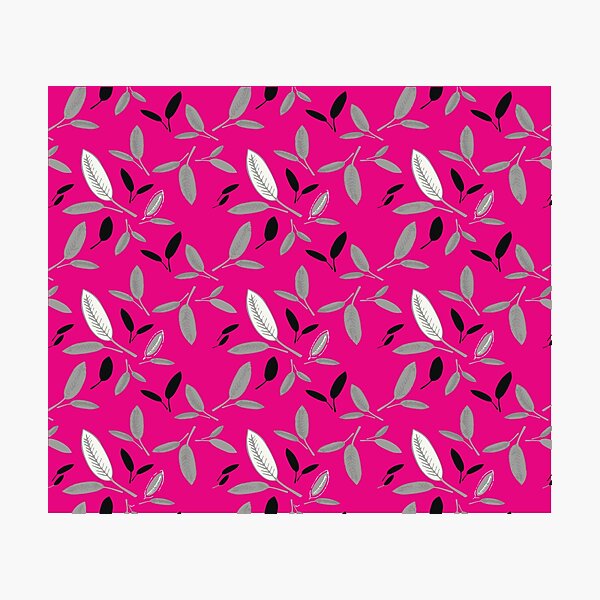 Fushcia Shades of Leaf Photographic Print
