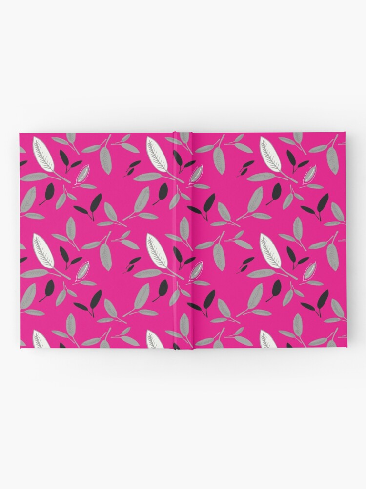 Alternate view of Fushcia Shades of Leaf Hardcover Journal