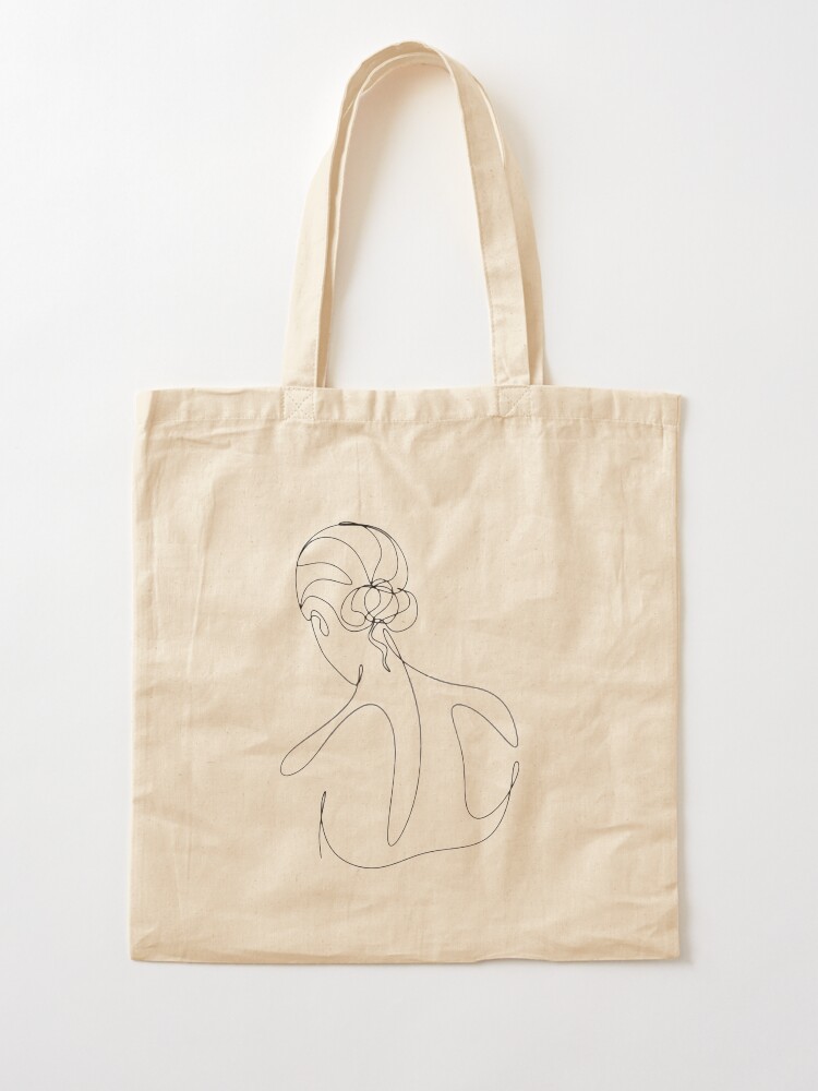 Alternate view of One Line Art Woman Tote Bag