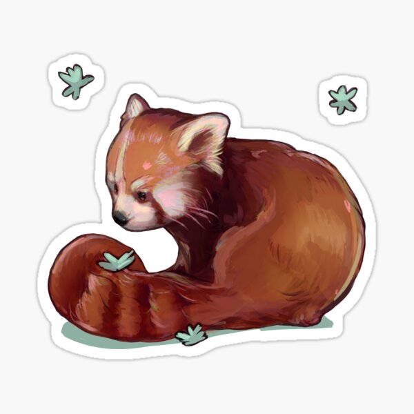 Red Panda That Is Too Cute Sticker For Sale By Catifex Redbubble