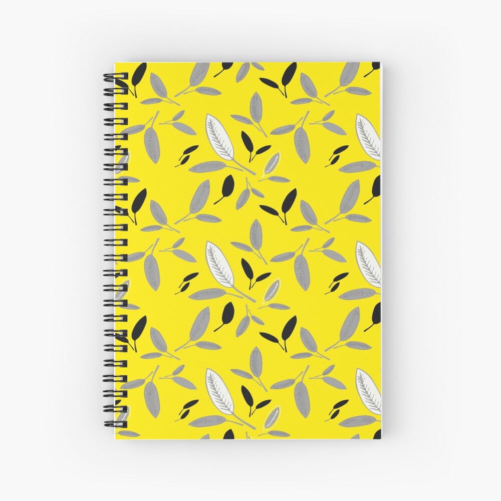 Yellow Shades of Leaf Spiral Notebook