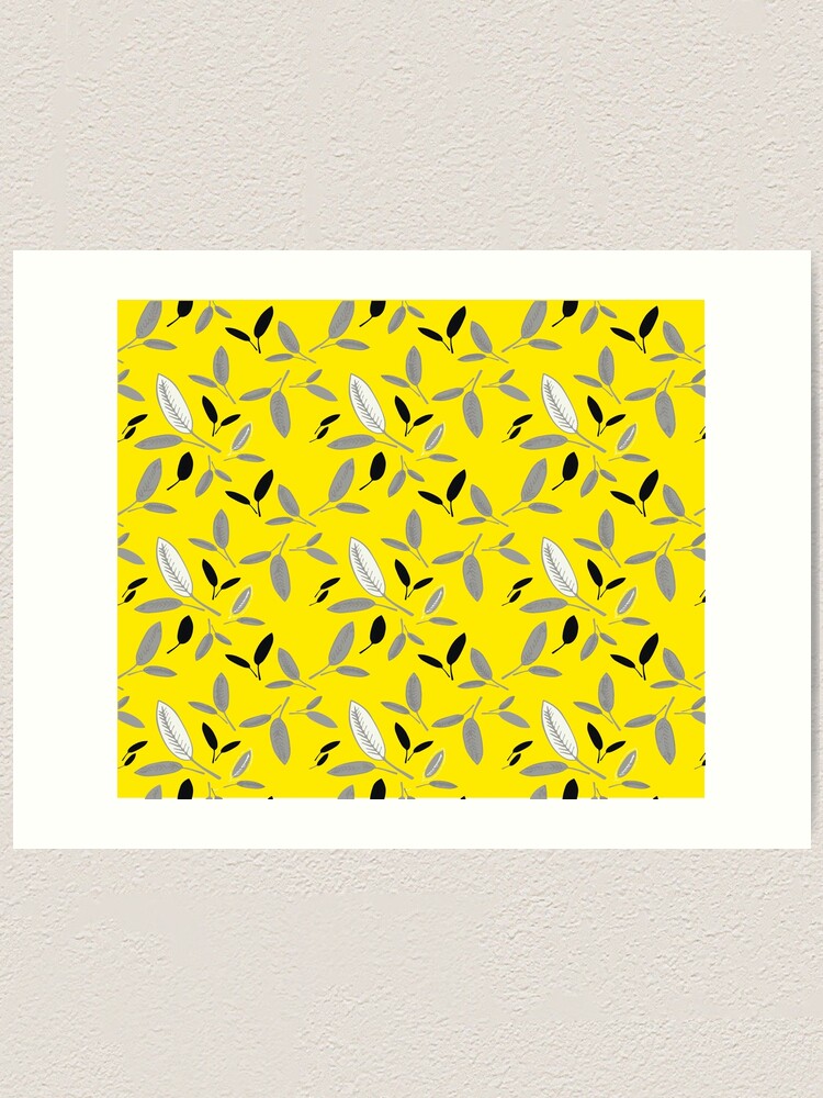 Alternate view of Yellow Shades of Leaf Art Print