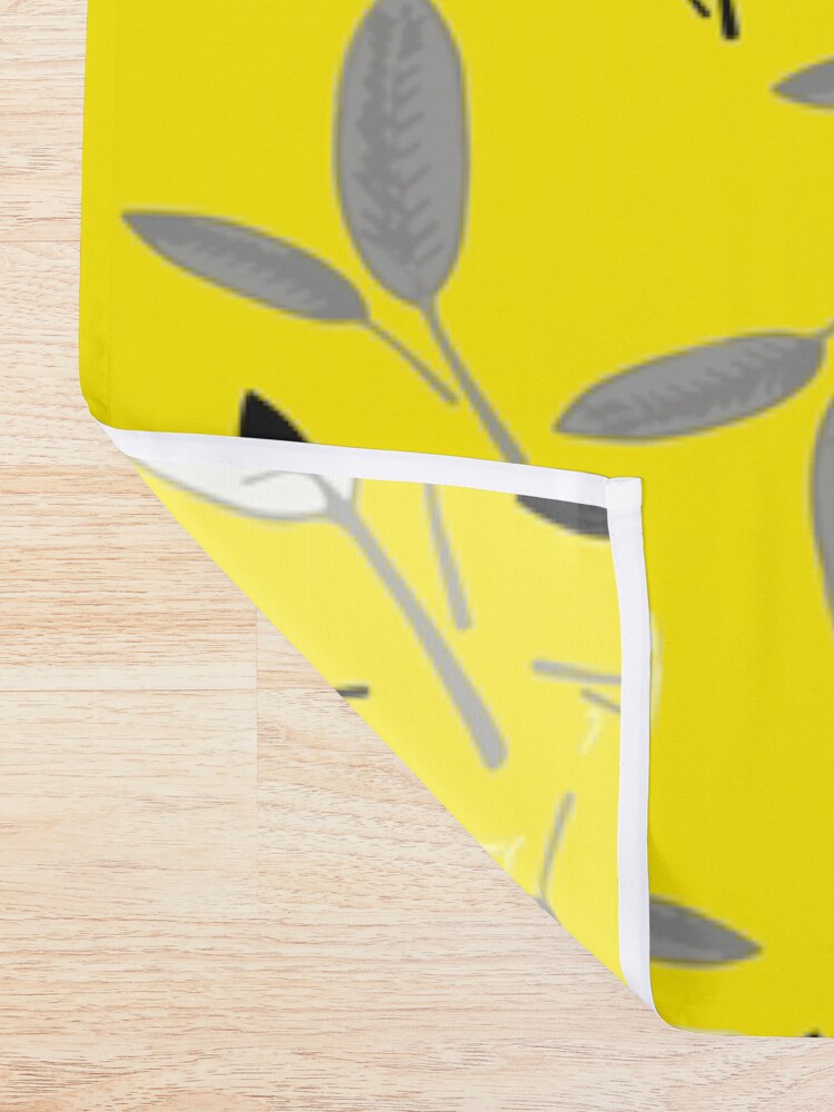 Alternate view of Yellow Shades of Leaf Shower Curtain