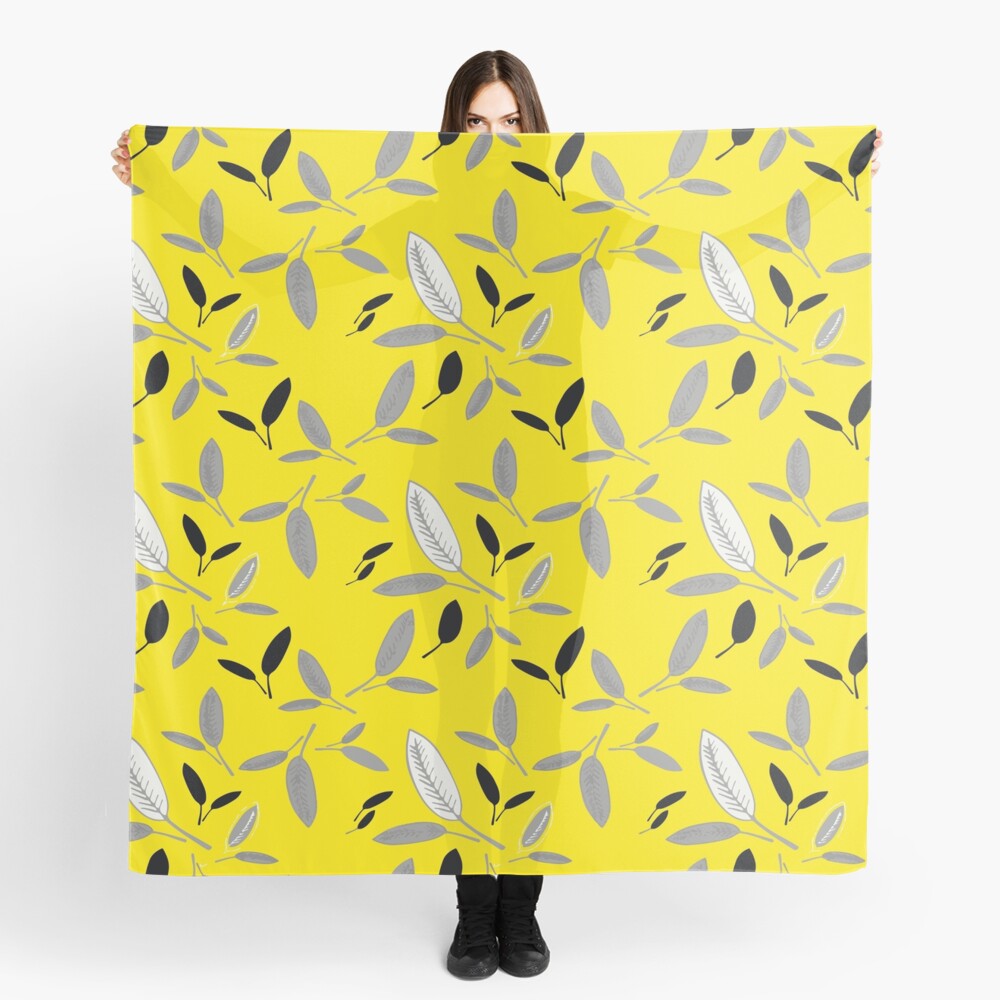 Yellow Shades of Leaf Scarf