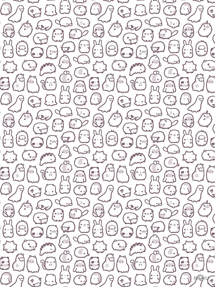 Mini Animals Pattern Purple by mohu