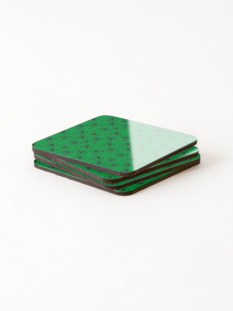 Alternate view of Bright Green Pretty Pansy Coasters (Set of 4)