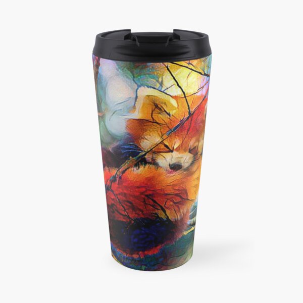 Autumnal Red Panda Travel Coffee Mug