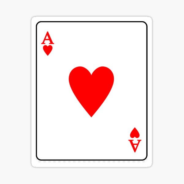 Ace of Hearts Sticker