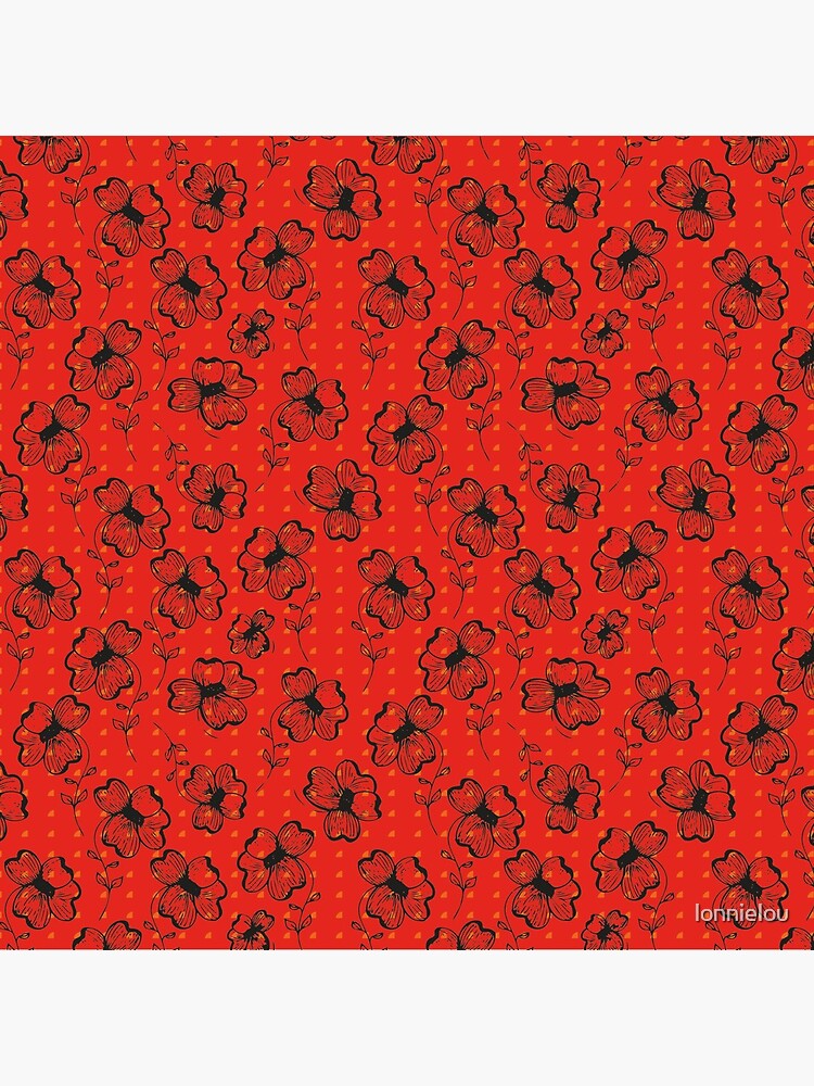 Mandarin Red with Exuberance fleck Pretty Pansy by lonnielou