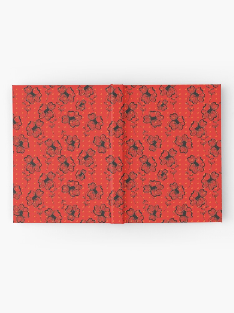 Alternate view of Mandarin Red with Exuberance fleck Pretty Pansy Hardcover Journal