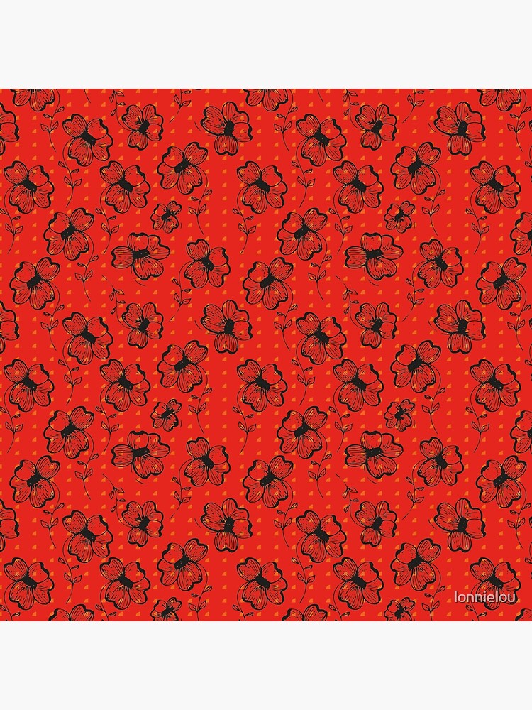 Mandarin Red with Exuberance fleck Pretty Pansy by lonnielou