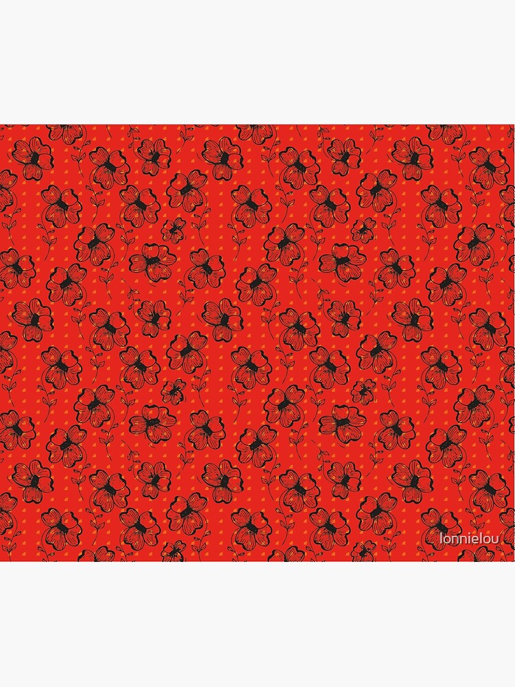 Mandarin Red with Exuberance fleck Pretty Pansy by lonnielou