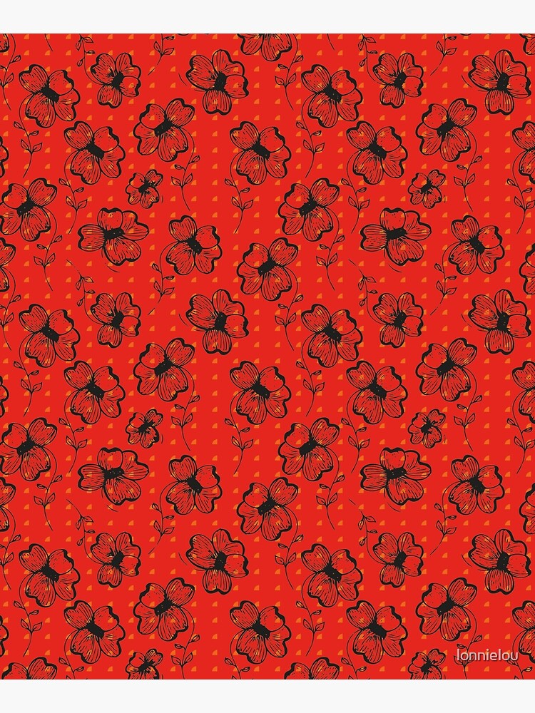 Mandarin Red with Exuberance fleck Pretty Pansy by lonnielou