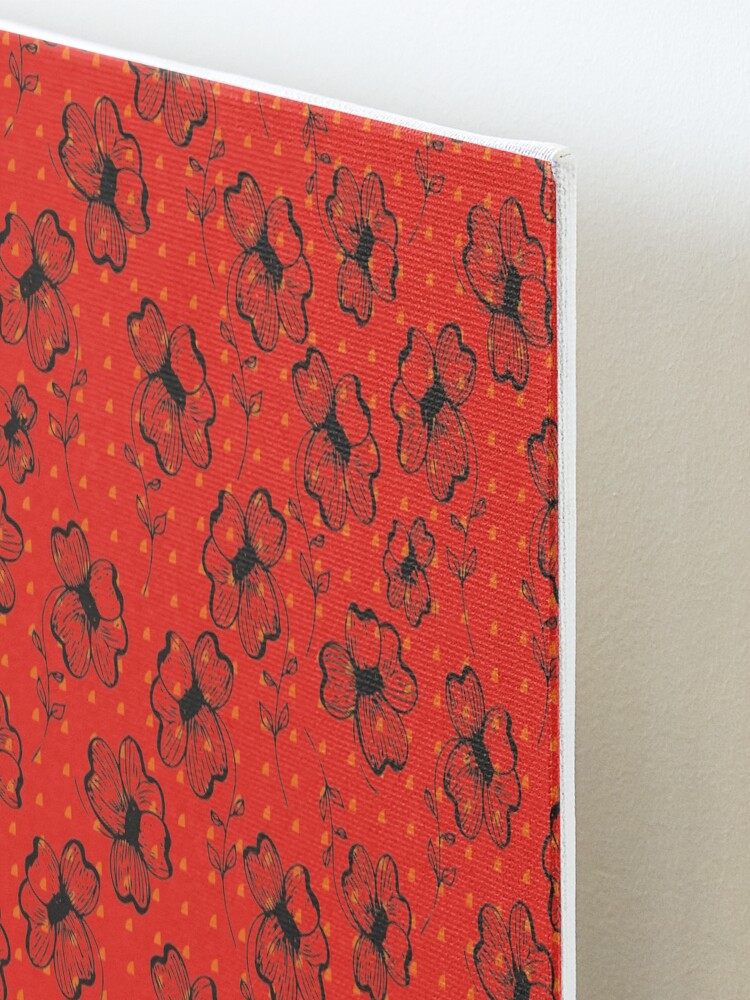 Alternate view of Mandarin Red with Exuberance fleck Pretty Pansy Mounted Print
