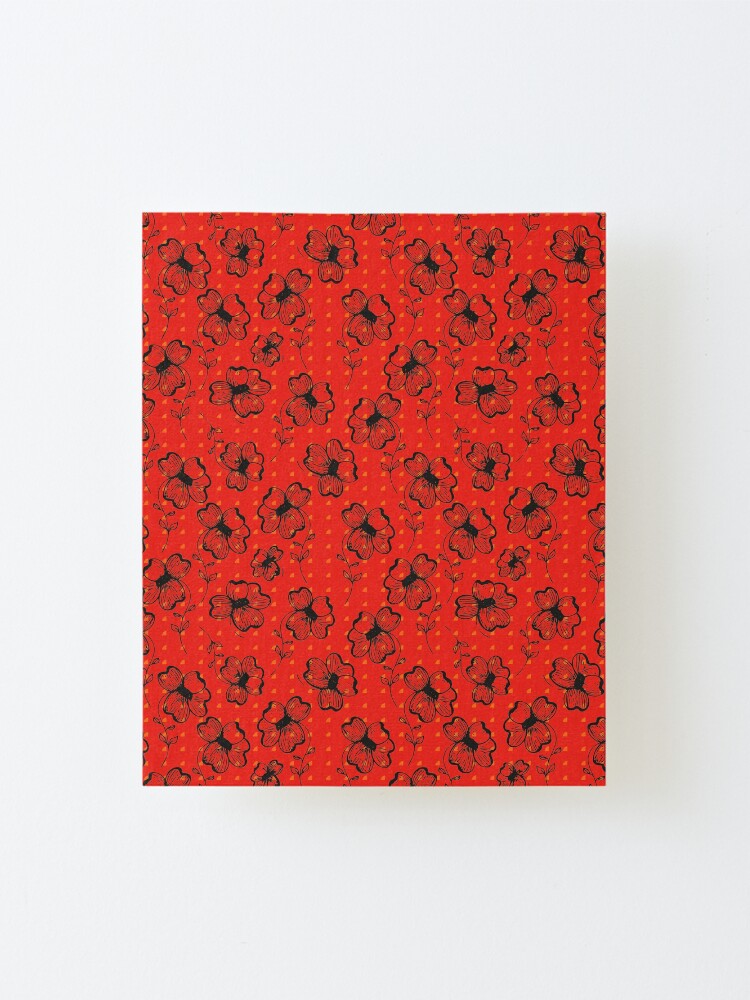 Alternate view of Mandarin Red with Exuberance fleck Pretty Pansy Mounted Print