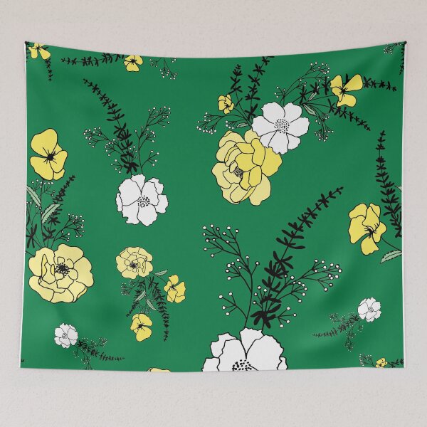 Item preview, Eleanor Green & Yellow Floral designed and sold by FEM-creative.