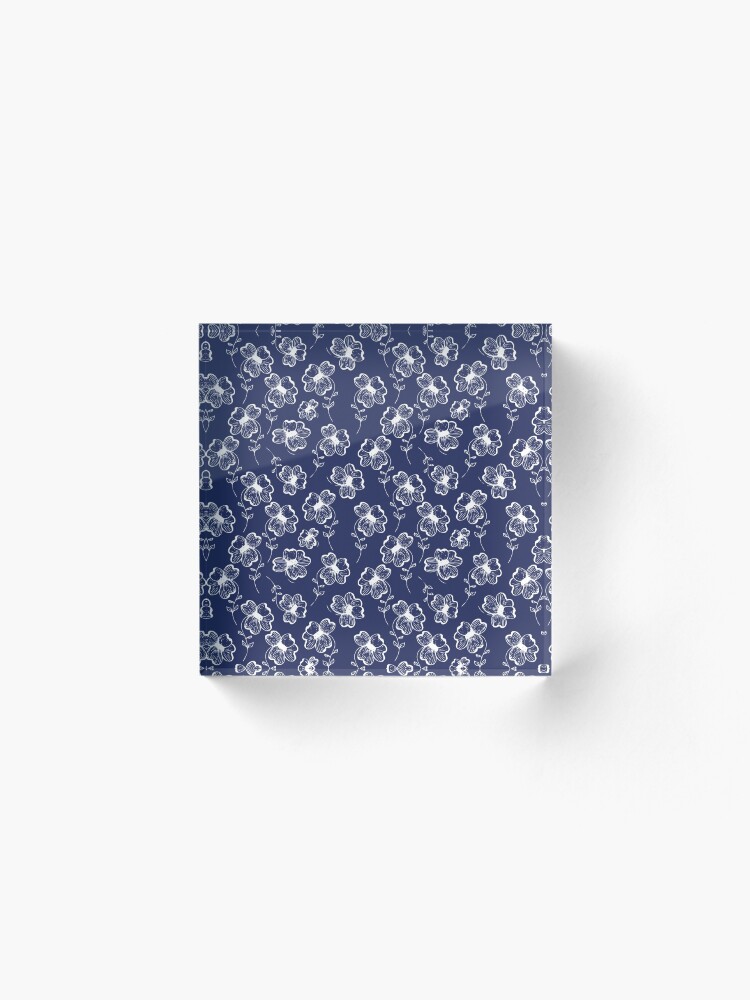 Alternate view of True Blue Pretty Pansy Acrylic Block