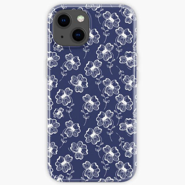 True Blue Pretty Pansy iPhone Soft Case