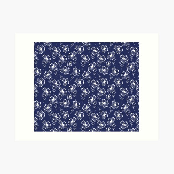 True Blue Pretty Pansy Art Print