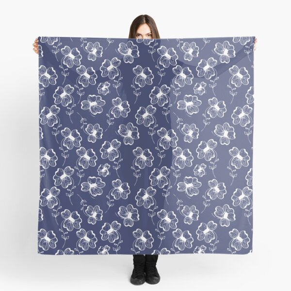 True Blue Pretty Pansy Scarf