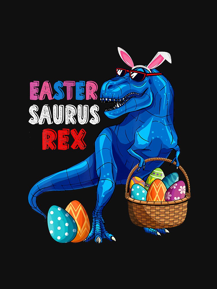 Discover Easter Saurus Rex Dinosaur T Rex Bunny Eggs Tank Top