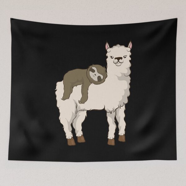 Item preview, Sloth Riding Llama Adorable Fluffy Lama & Sloth designed and sold by perfectpresents.