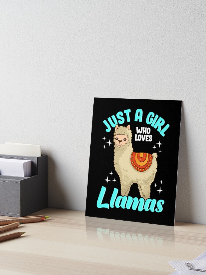 Cute Funny Just A Girl Who Loves Llamas Lama Digital Art by The