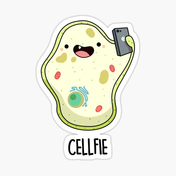Cellfie Funny Biology Puns Sticker