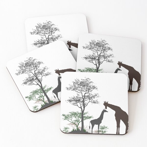 Artikelvorschau, Giraffe Liebevolle Giraffe, Giraffendesign, Natur, Tierwelt, Natur, Bäume entworfen und verkauft von Laurelbdesigns.