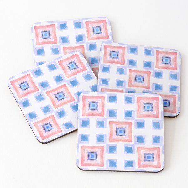 Item preview, Blue and Pink Squares Pattern designed and sold by ChangingLight.