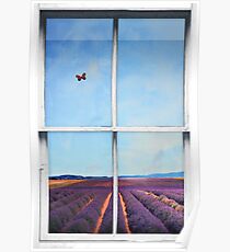 Window Art 4 - Lavender Field Poster
