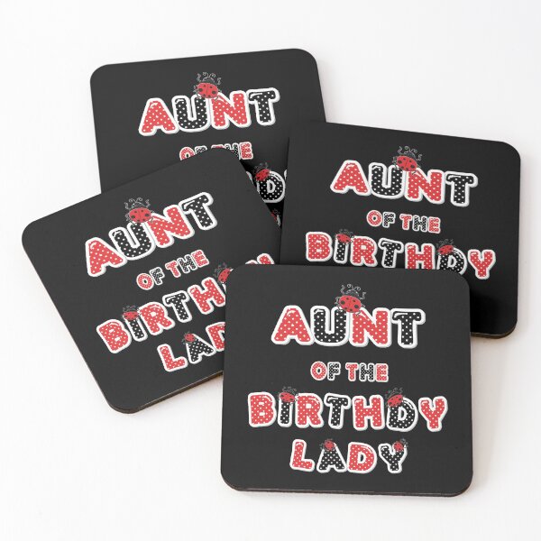 Item preview, Aunt Of The Birthday Lady Girl Ladybug Theme B-day design designed and sold by Grabitees.