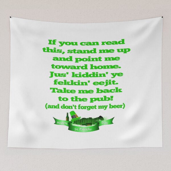 Aperçu de l'œuvre La Saint-Patrick me tient debout jusqu'au pub Eejit créée et vendue par CheekyPuppy.