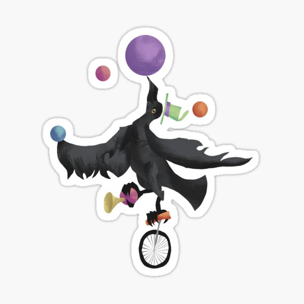 Circus Raven Glossy Sticker