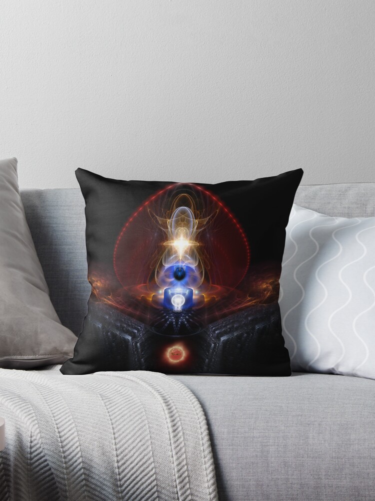 The Majesty Of Ooleion Fractal Art Composition by Xzendor7 Decorative Art Print Throw Pillow