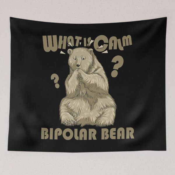 Item preview, Bipolar bear bipolar disorder depressed gift designed and sold by redshirtz.
