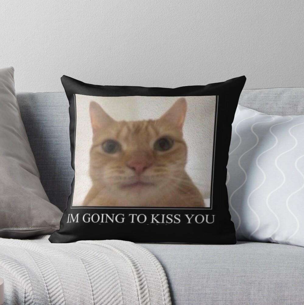 I Am Going To Kiss You Cat Floor Pillow By Conspiracy0 Redbubble