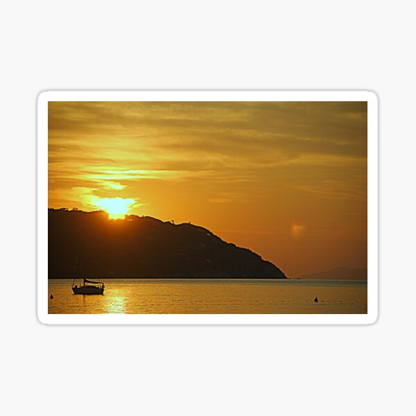 Sunset in Procchio - Elba Sticker